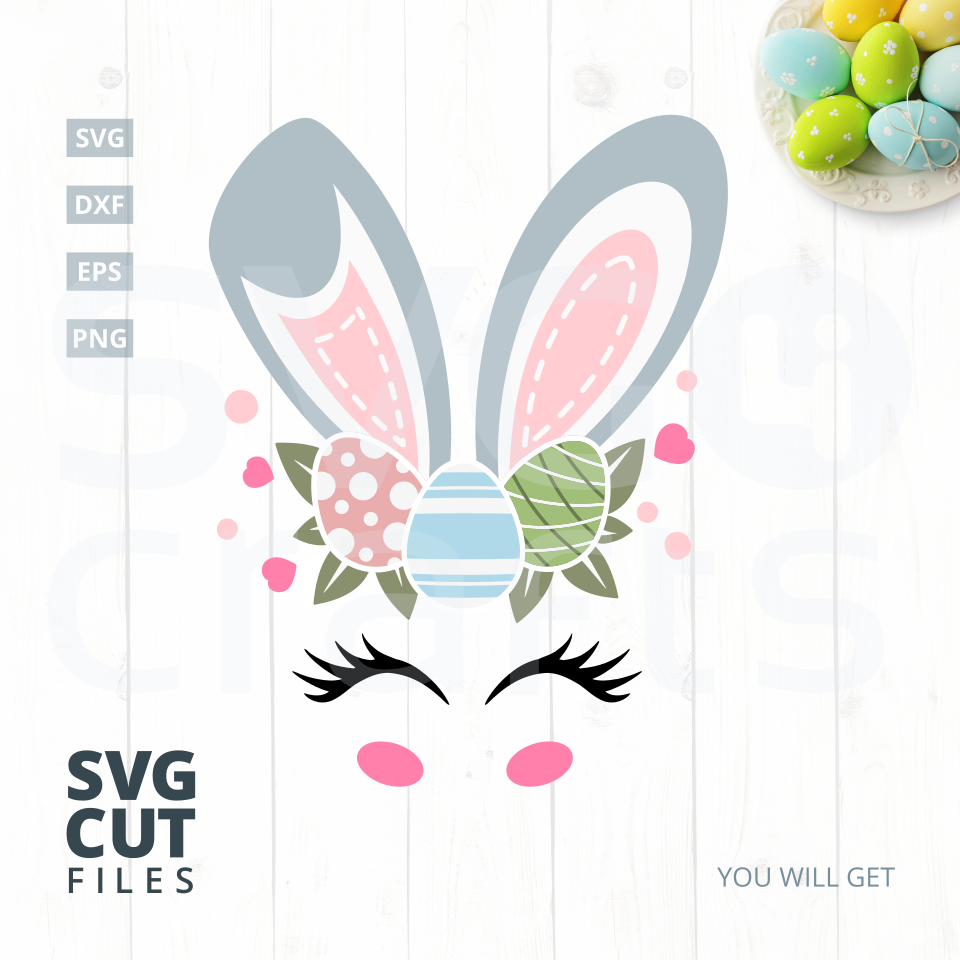 Easter Bunny SVG Cut File, svg, dxf,eps, png (75221 ...