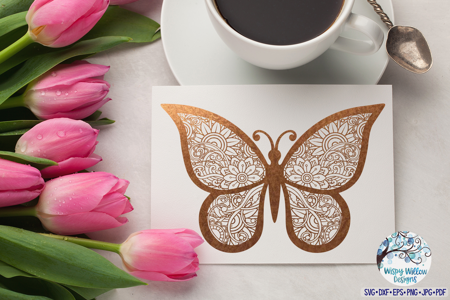 Butterfly Zentangle SVG | Animal Mandala SVG | Summer SVG ...