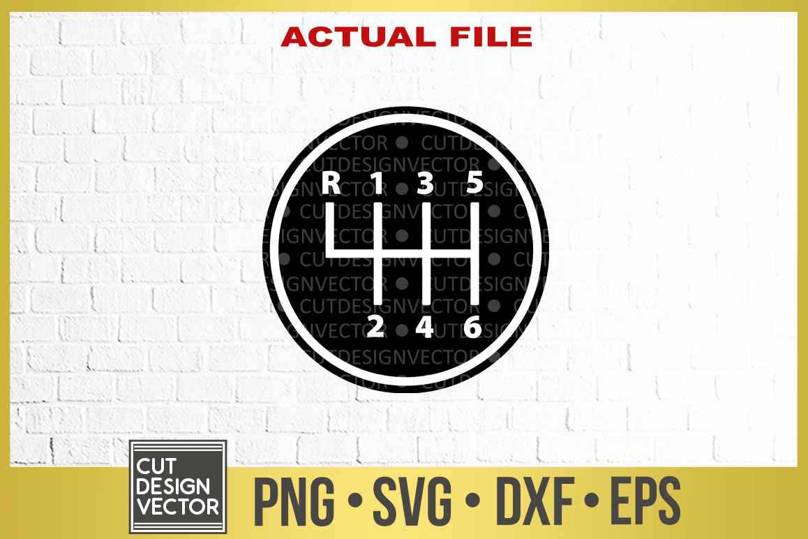 Shift Knob SVG, Six Gear Shift Knob SVG