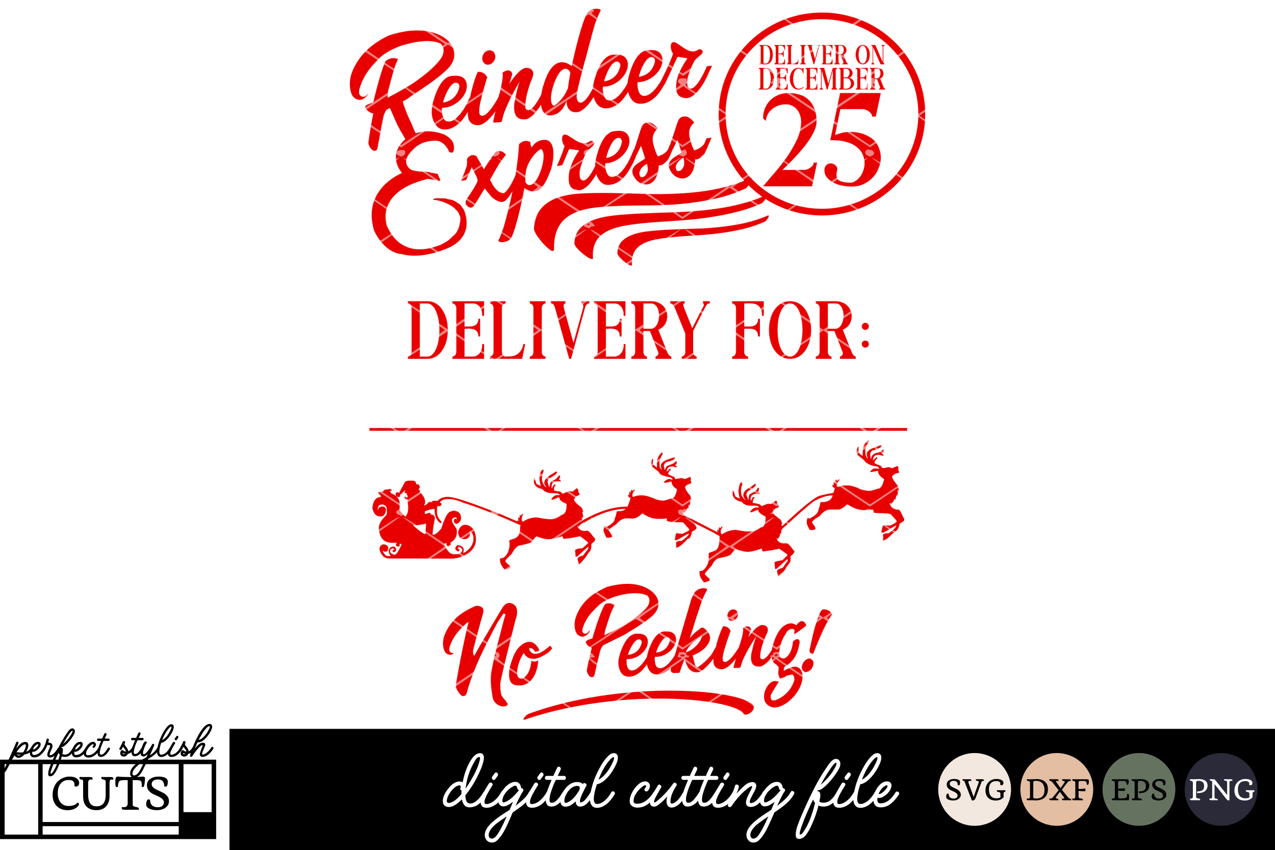 Santa Sack SVG, Christmas SVG Reindeer Express SVG File (118555