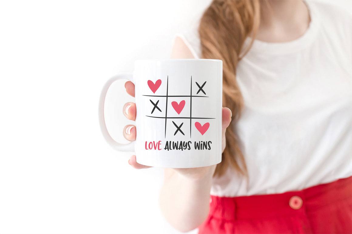 Tic Tac Toe Valentine's Day SVG -Love Always Wins