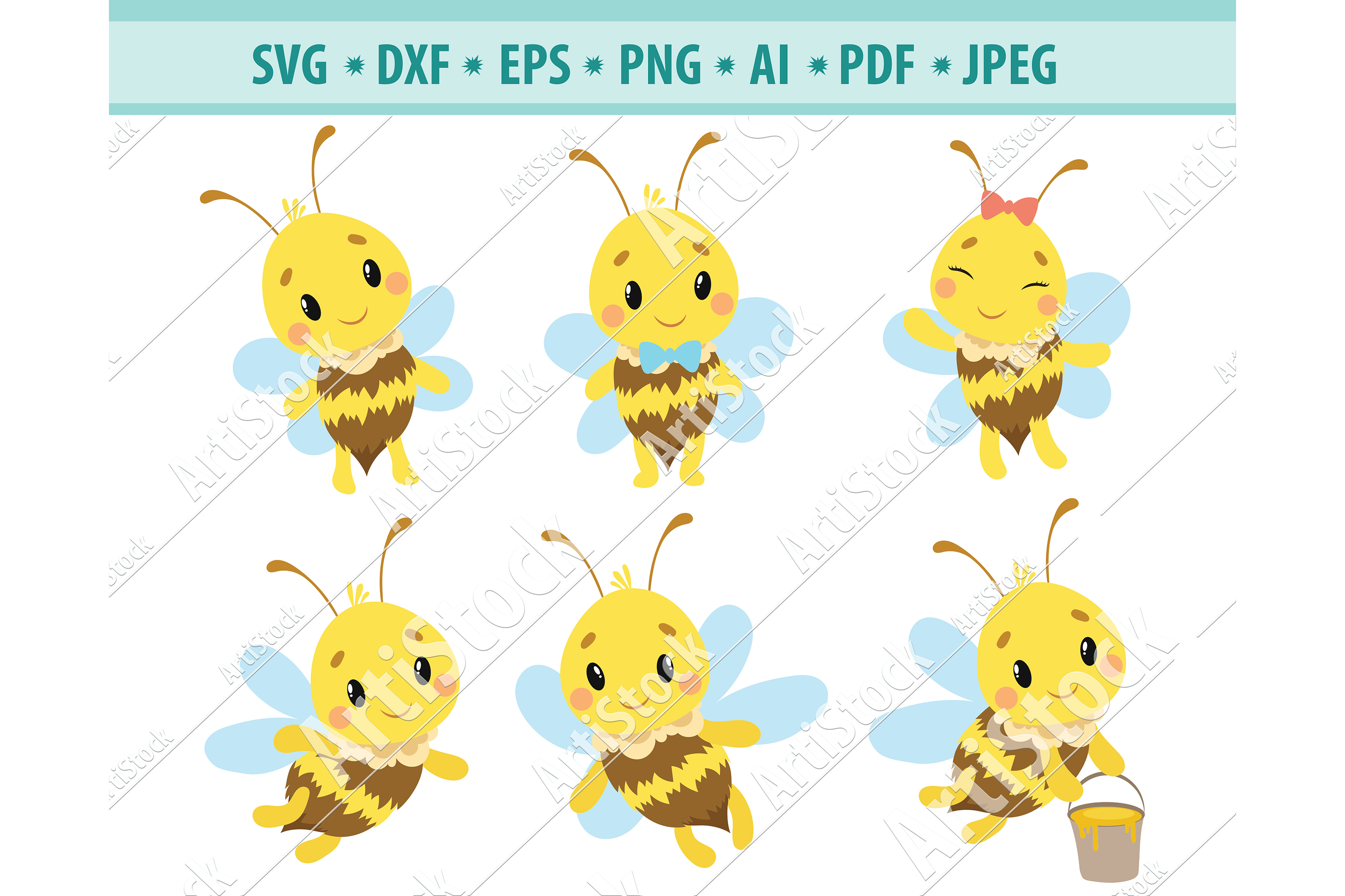 Bee SVG, Baby Bee Svg, Honey Svg, Bee Clipart Dxf, Png, Eps (430288