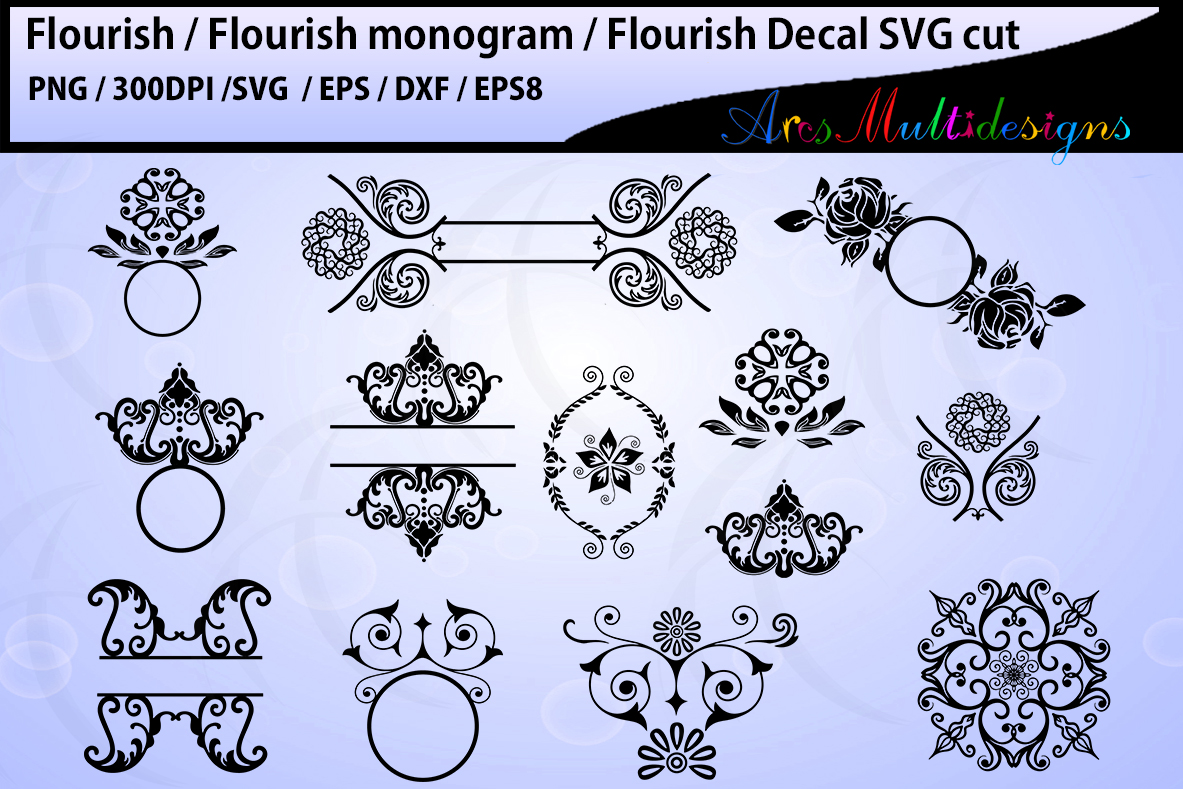 Download flourish svg cut file / flourish SVG monogram vector ...