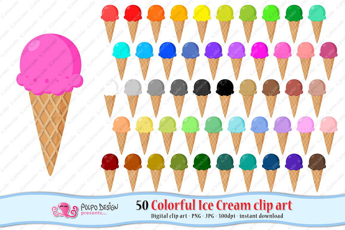 Download Colorful Ice Cream clip art (56539) | Illustrations ...