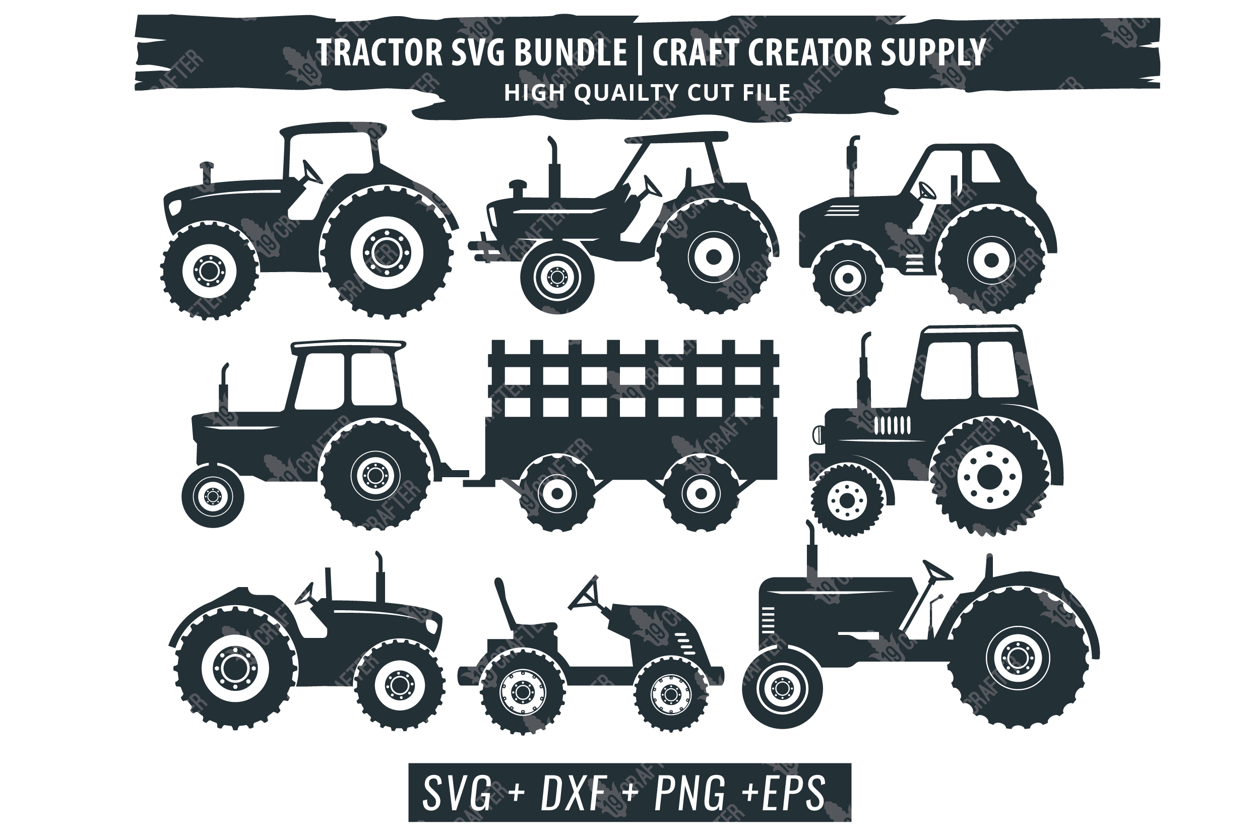 farm tractor svg bundle simple and detail quality