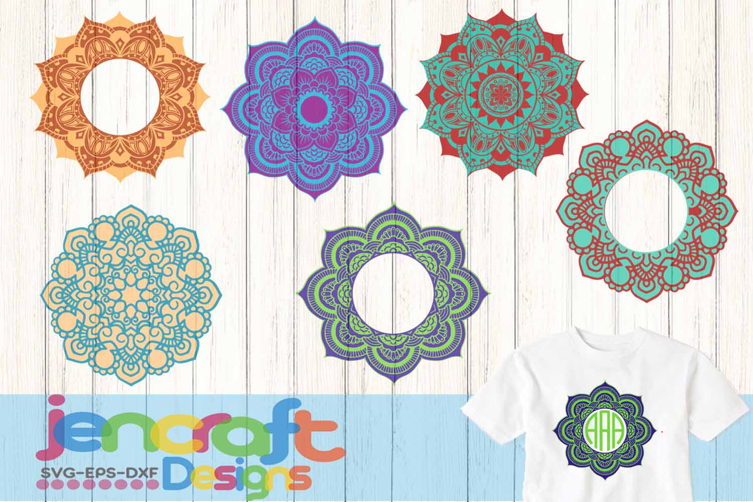 Download Mandala SVG Pattern Round Monogram Frame SVG, Eps, Dxf