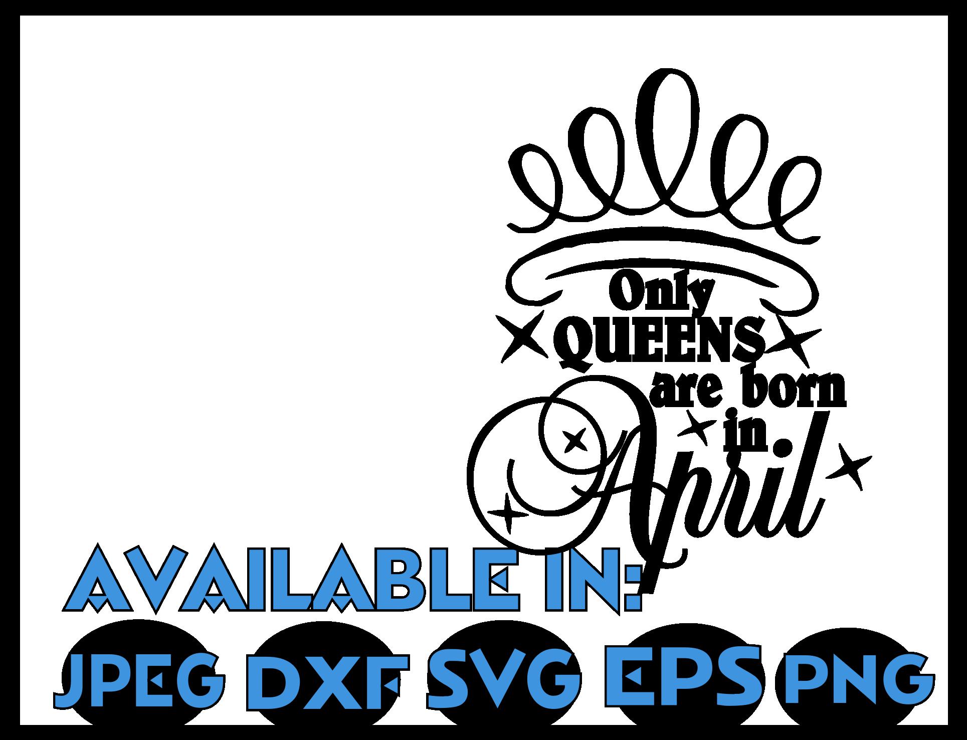 Download April svg SVG DXF JPEG Silhouette Cameo Cricut birthday ...