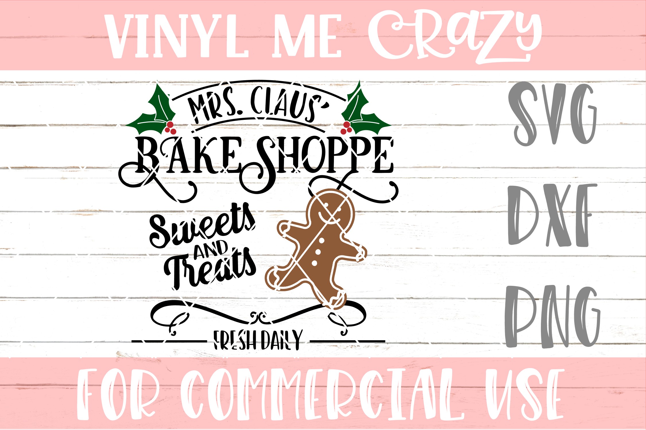 Mrs Claus Bake Shoppe Svg Dxf Png