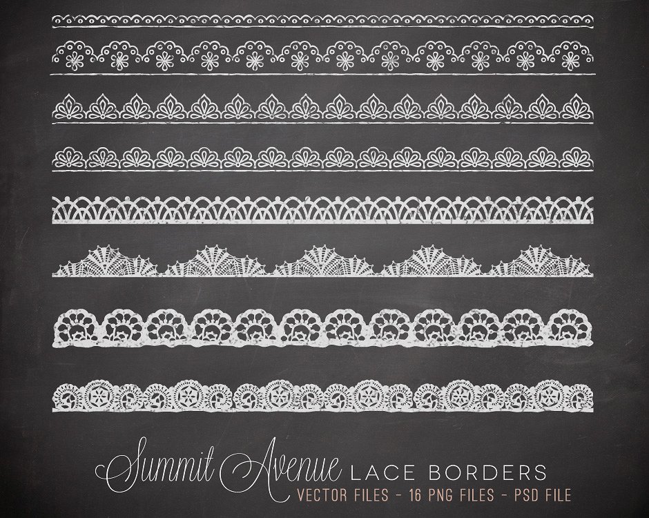 Download Vintage Lace Borders - PNG, PSD & Vector Files