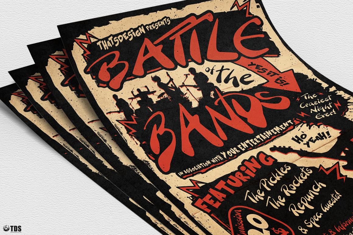 Battle of the Bands Flyer Template (15366) | Flyers | Design Bundles