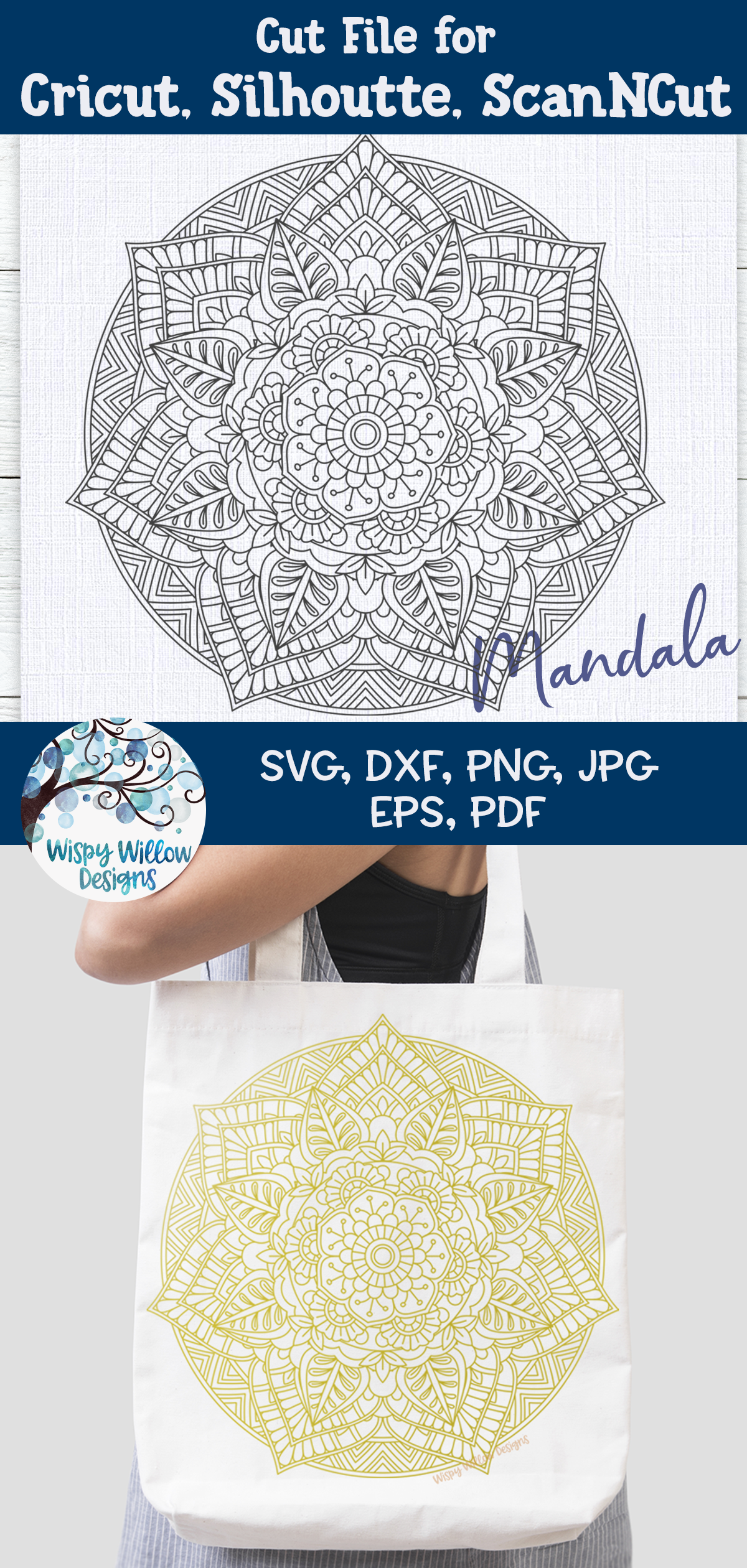 Download Mandala SVG | Large Intricate Mandala Cut File (374639) | SVGs | Design Bundles