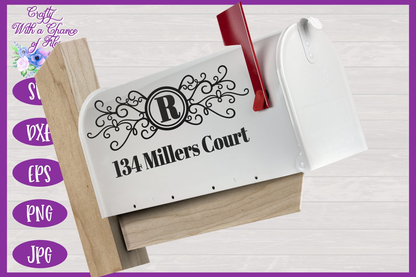 Mailbox Monogram SVG - Laser Cut Flourish Design