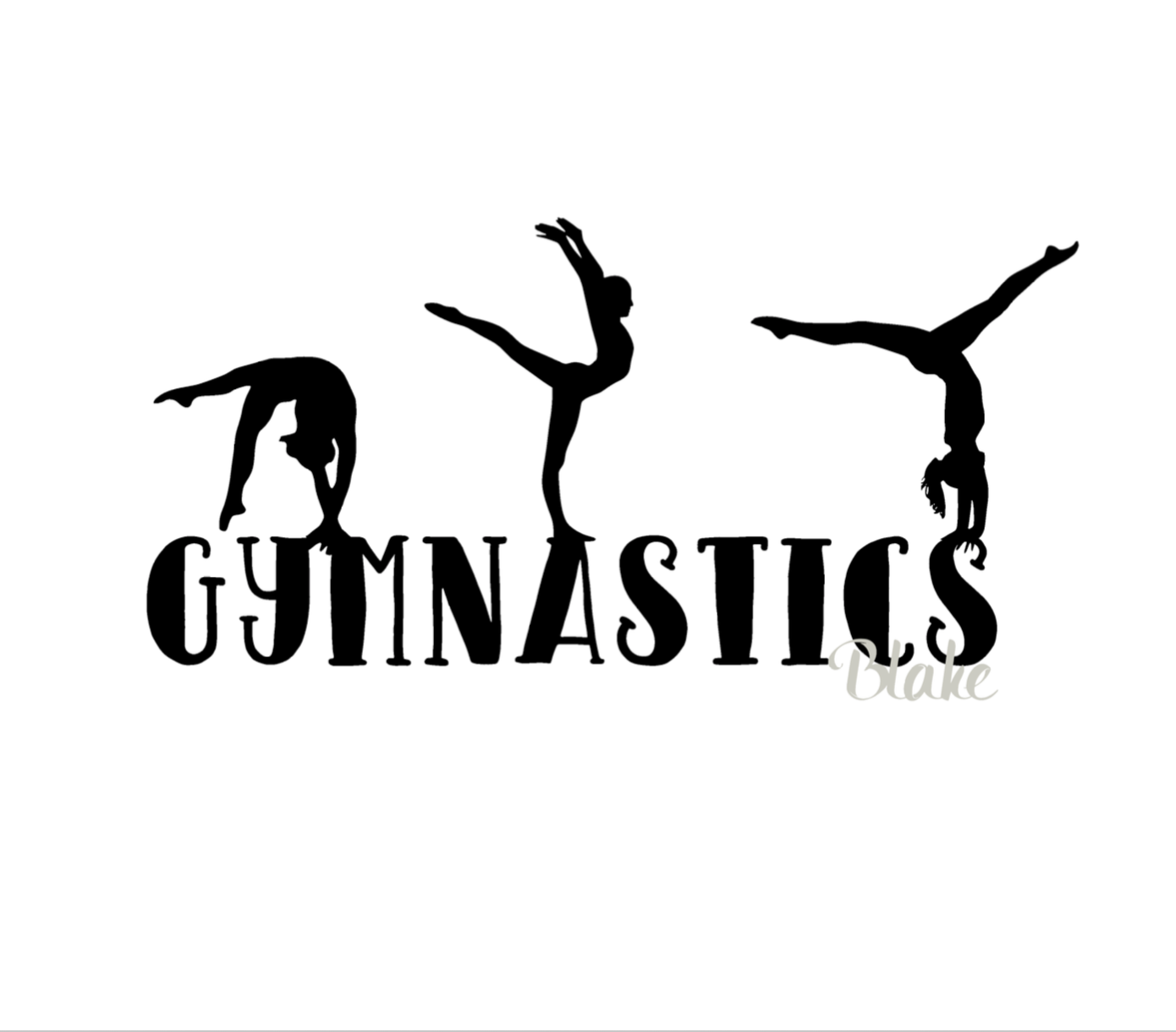 Download Gymnastics svg CUT file for Silhouette cameo Wall Decal Vinyl svg female gymnast for sign decal ...