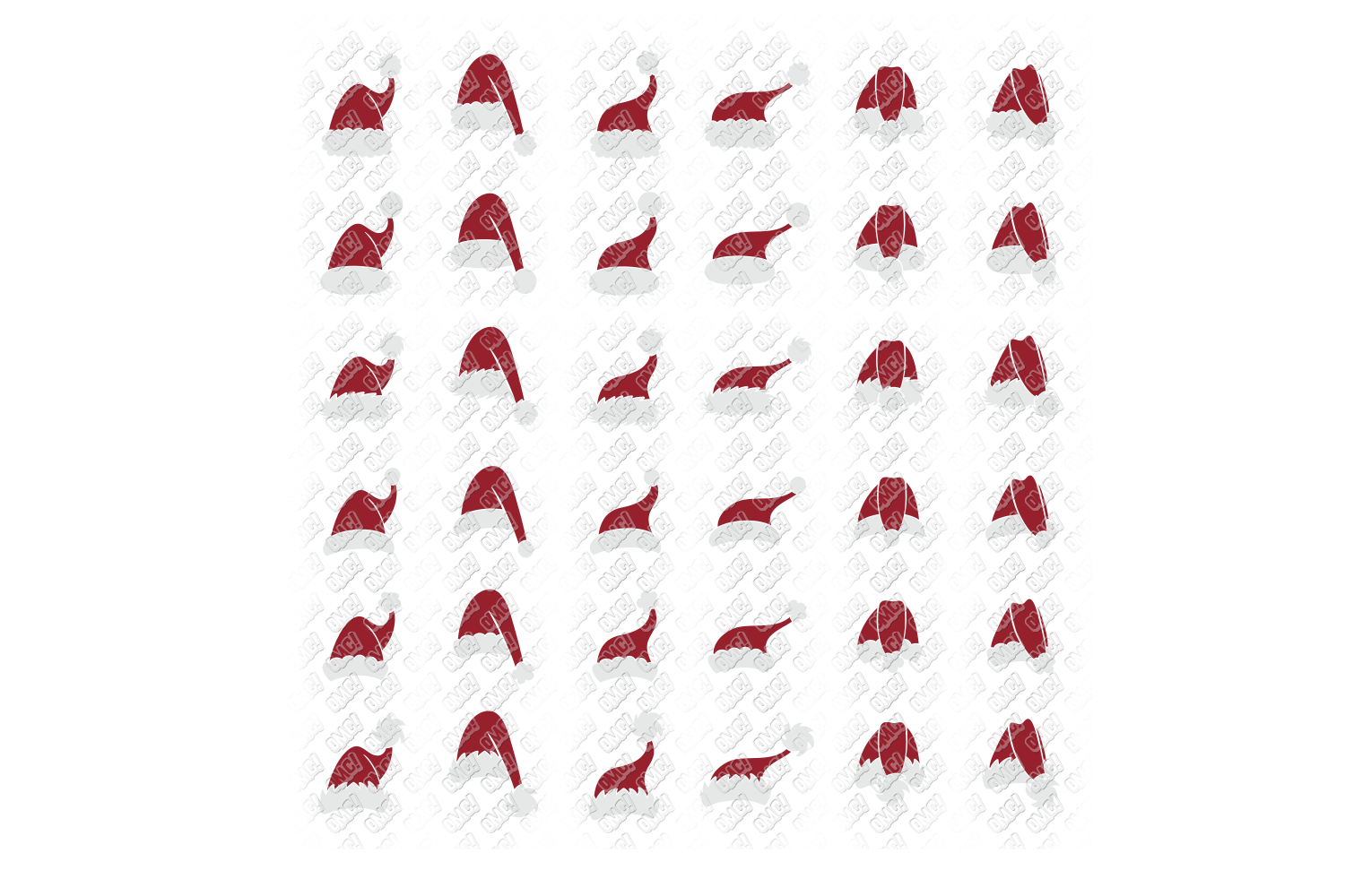 Download Santa Hat SVG Monogram Christmas in SVG, DXF, PNG, EPS, JPEG