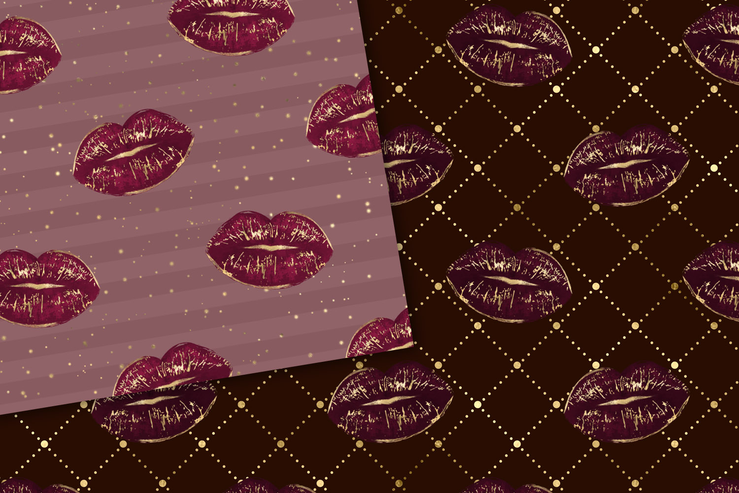 Study of lip prints image