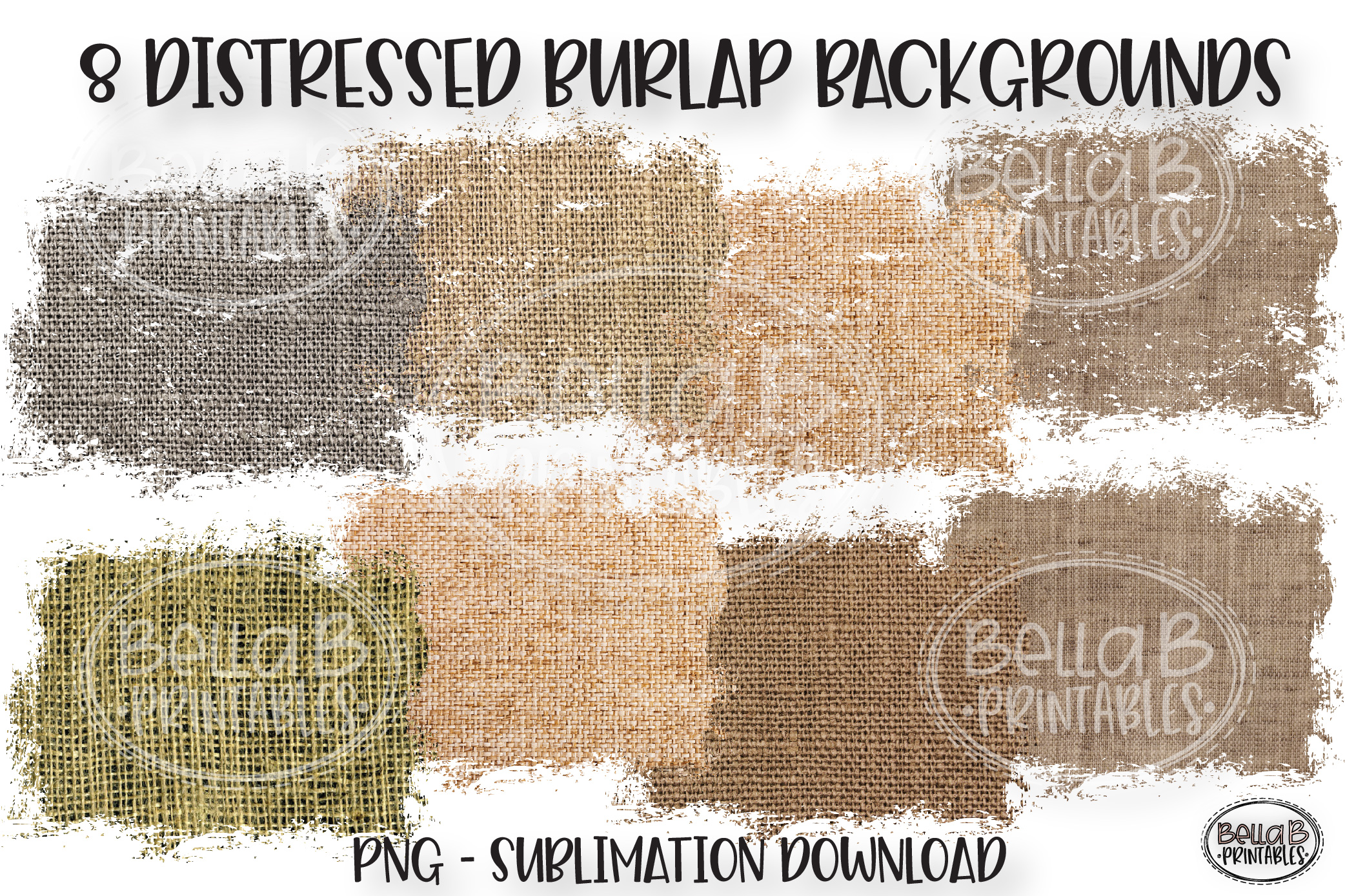 Burlap Sublimation Background Bundle, Grunge, Backsplash