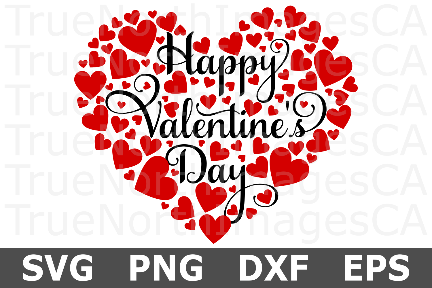 Happy Valentines Day Heart - A Valentine SVG Cut File
