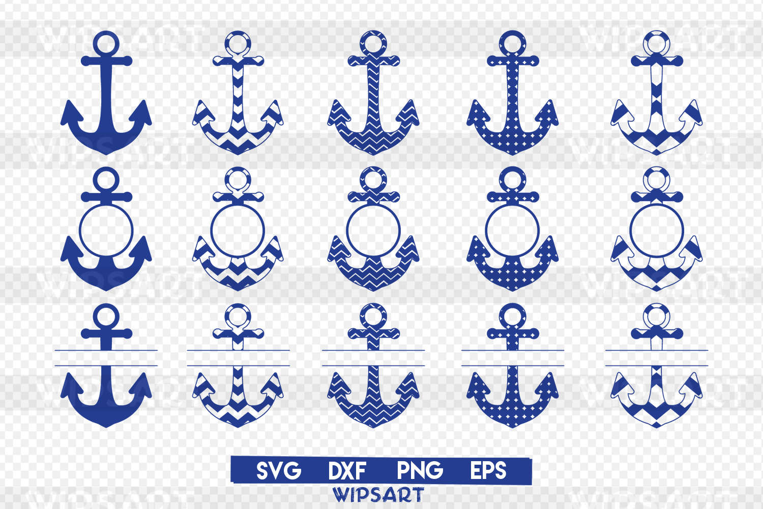 Download SALE! Anchor pattern svg, anchors monogram svg, anchors png