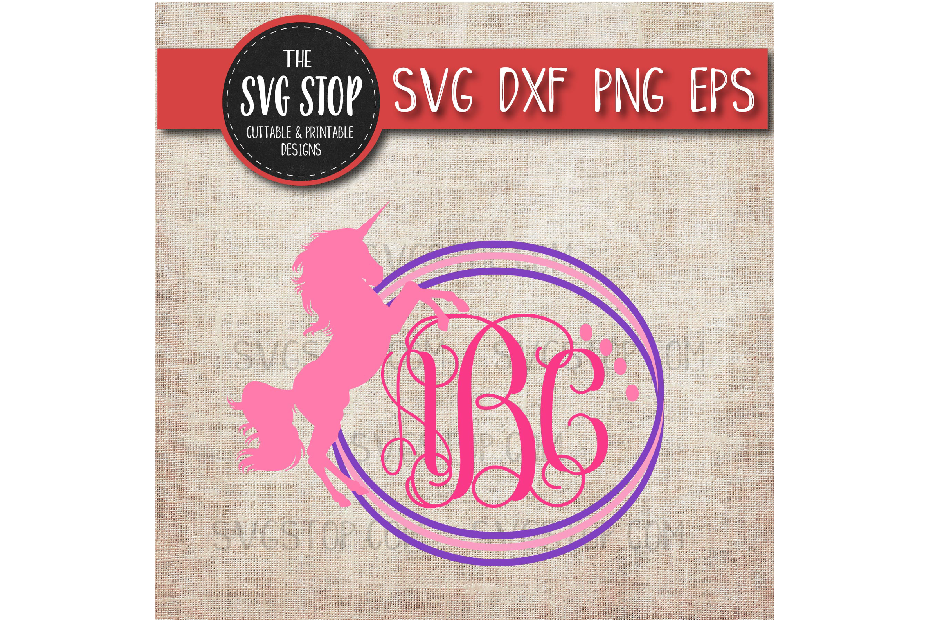 Unicorn Monogram Frame (67297) | SVGs | Design Bundles