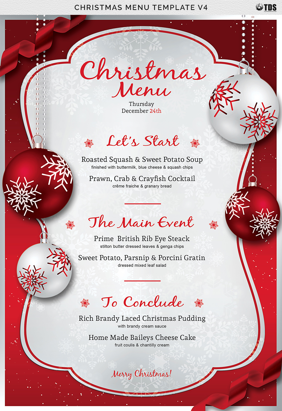 Holiday Menu Template