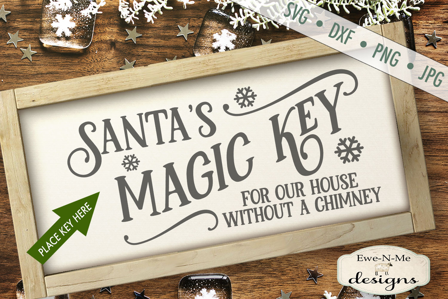 Santa's Magic Key - Christmas - SVG DXF Files