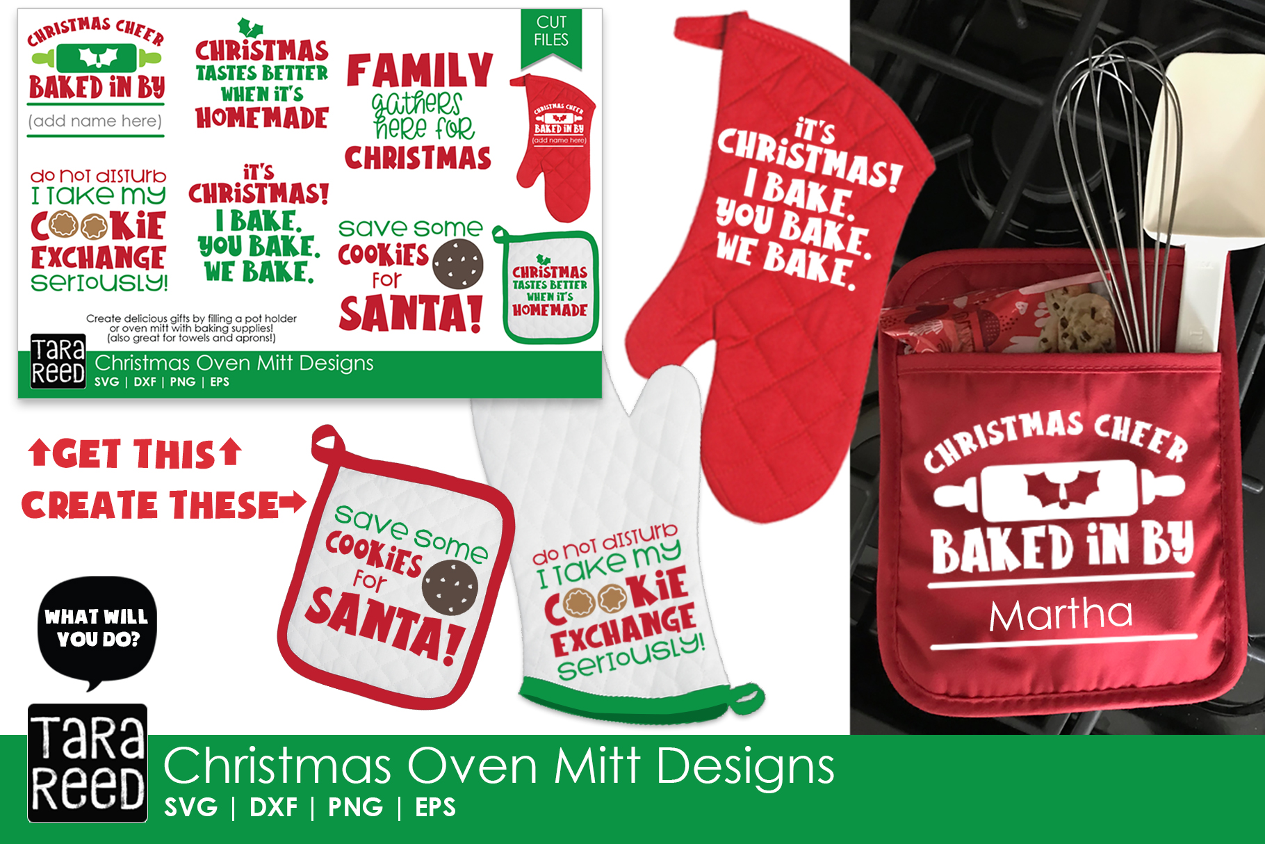 Download Christmas Mitts & Towel Designs - Family SVG Files