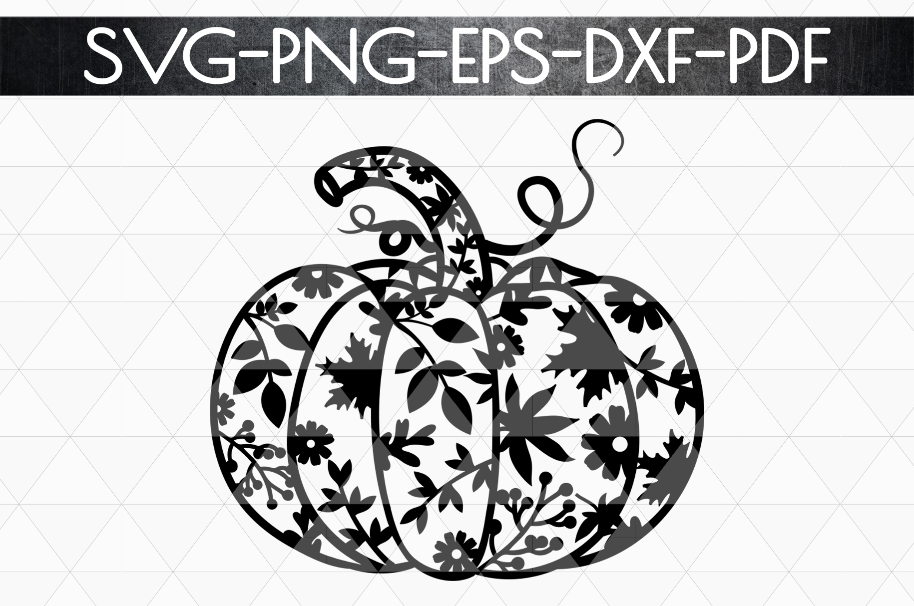 Download Pumpkin SVG Cutting File, Autumn, Fall DXF, EPS, PNG (127648) | Paper Cutting | Design Bundles