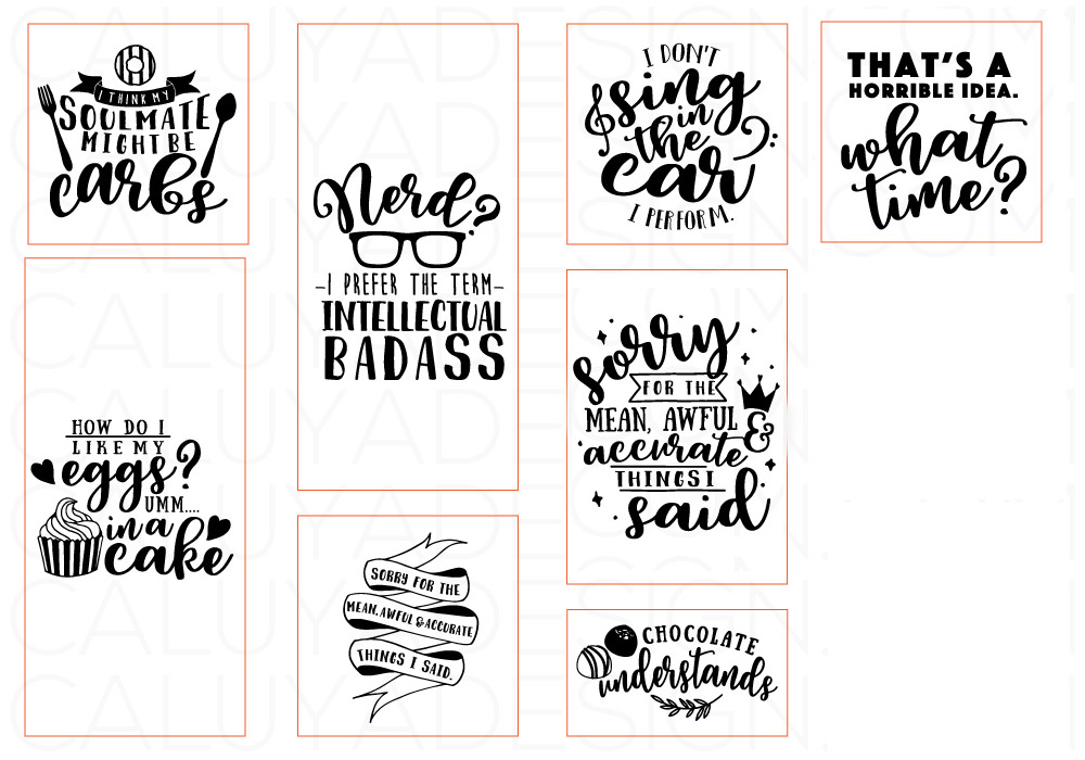 Download Funny Quotes SVG Cut File Bundle