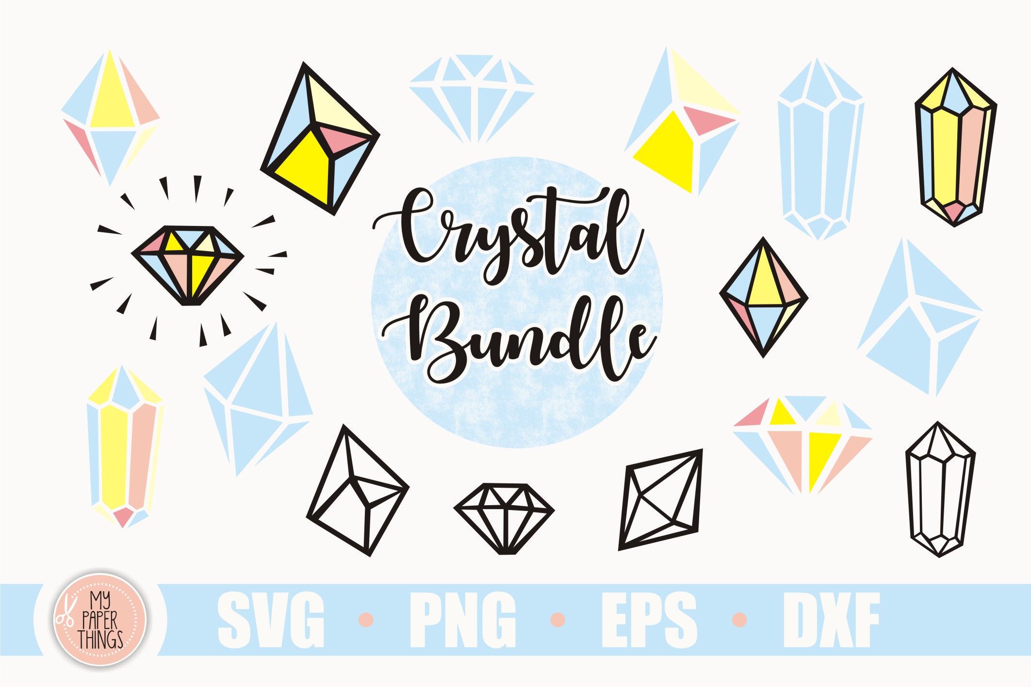Download Crystal svg bundle, Crystal svg, Unicorn svg