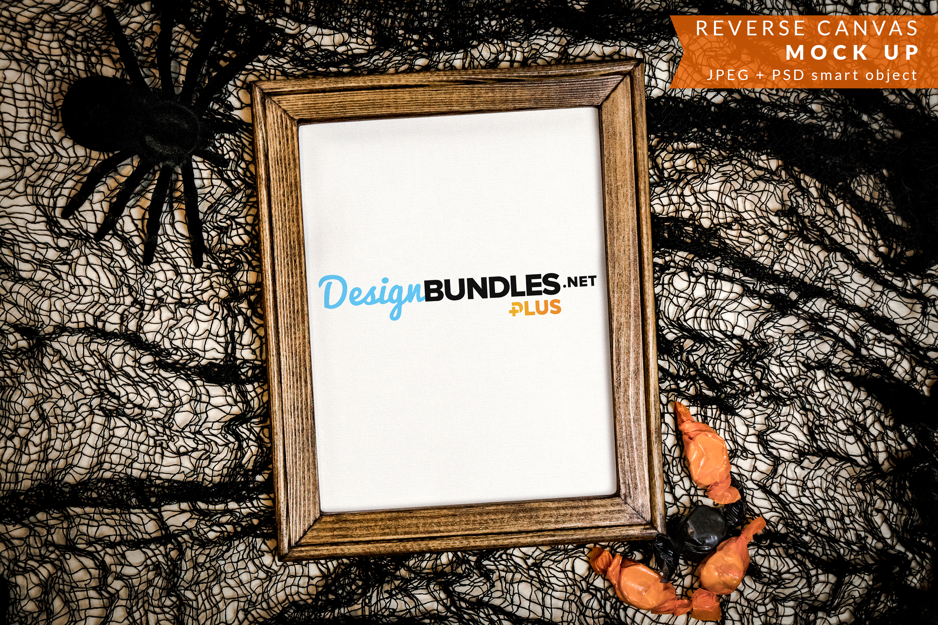 Download Halloween Reverse Canvas Sign Mock up