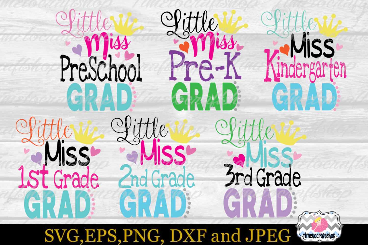 Download SVG, Dxf, Eps &Png Little Miss Preschool to Pre-K Graduation
