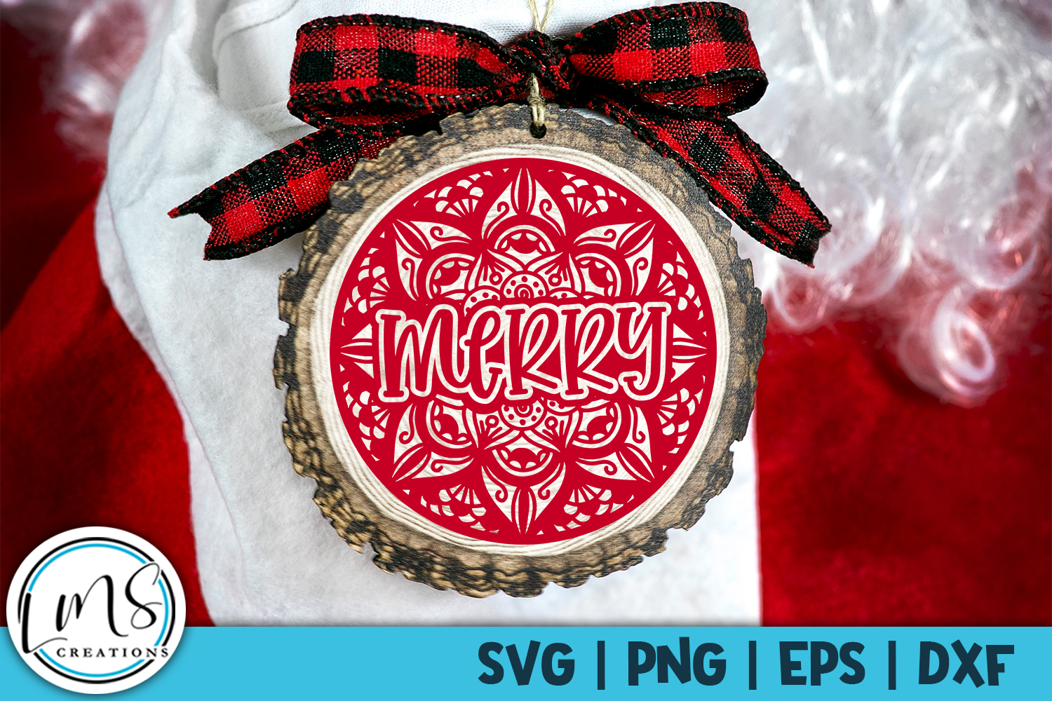 Download Christmas Circle Mandala - Merry SVG, PNG, EPS, DXF