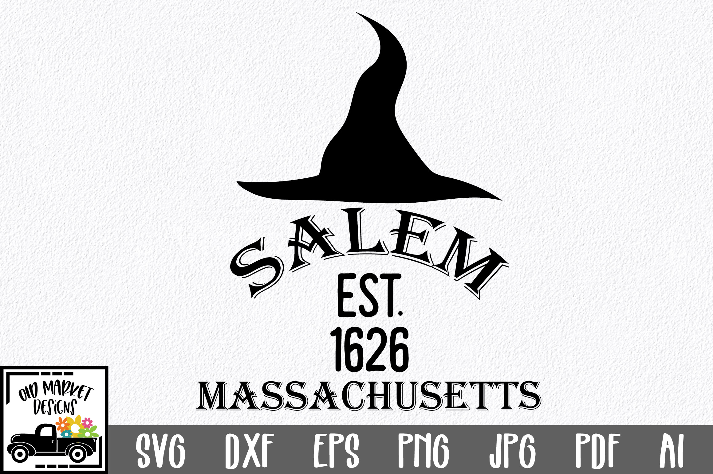 Salem Massachusetts SVG Cut File - Halloween SVG DXF EPS PNG