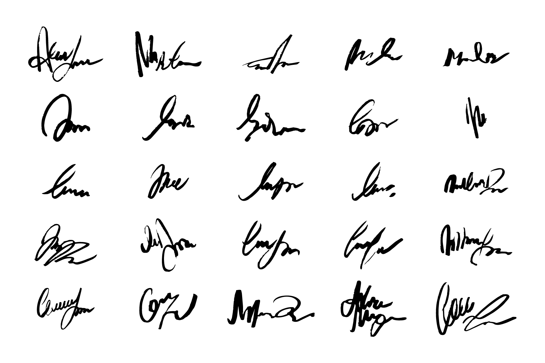 Unreadable handwriting font signature text (389299) | Illustrations