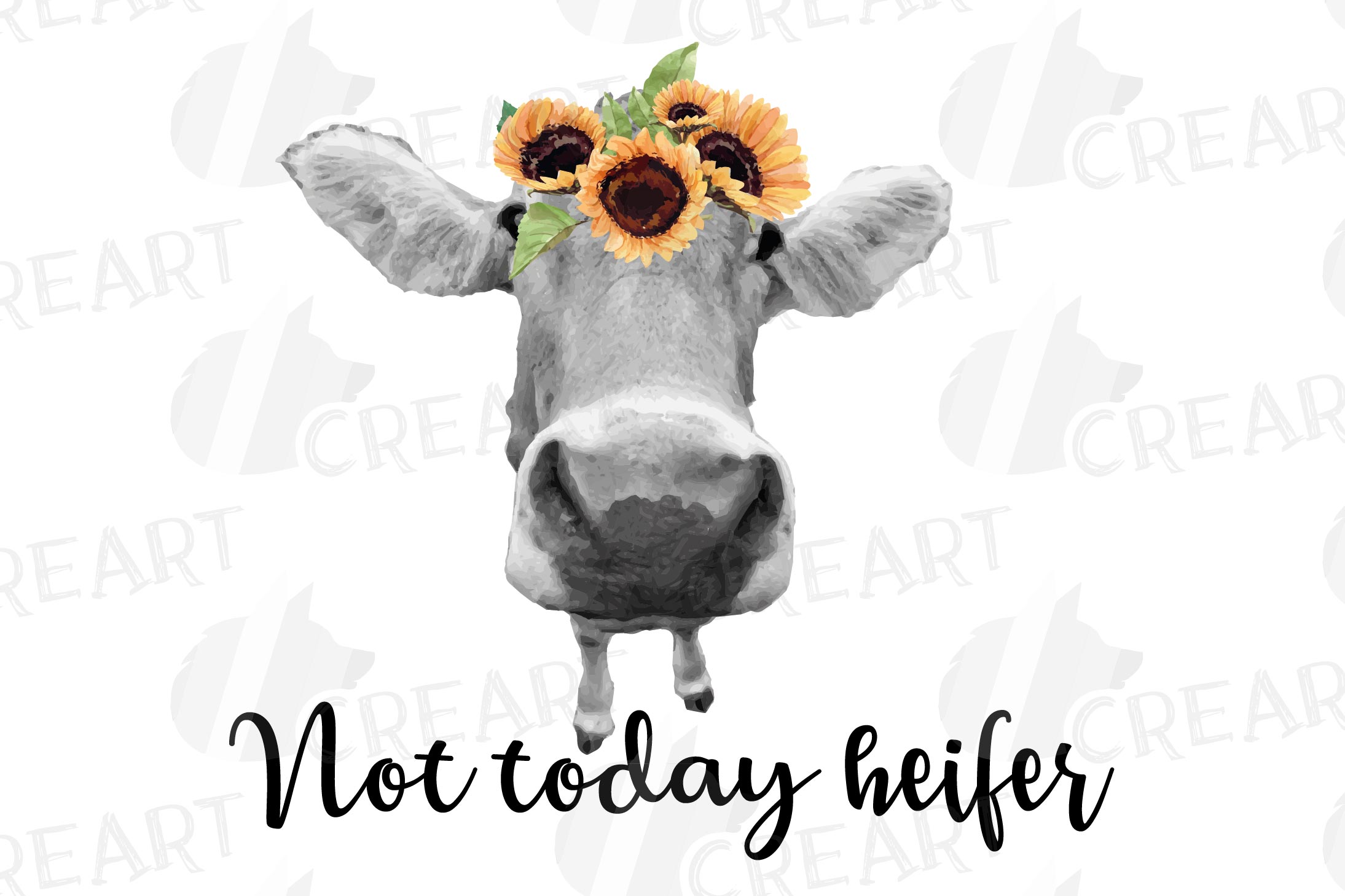 not-today-heifer-printable-decor-graphic-cow-with-sunflower-354398