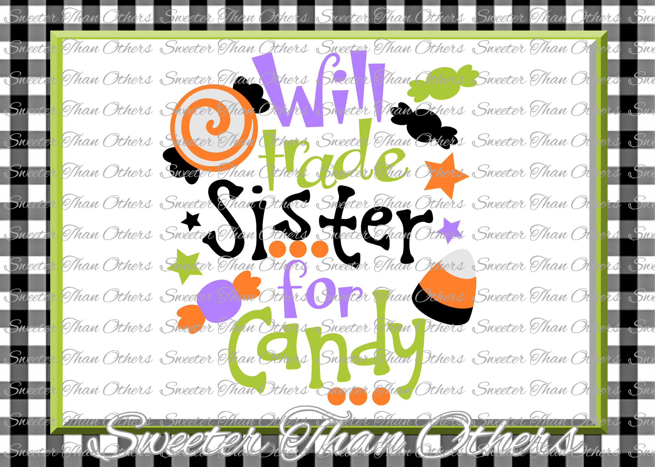 Halloween svg, Will Trade Sister For Candy svg (30163) | SVGs | Design