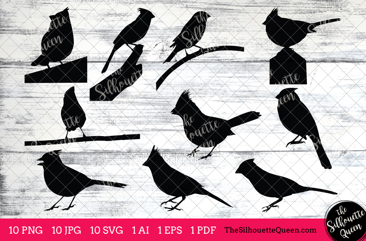 Download Cardinal Silhouettes Clipart Clip Art(AI, EPS, SVGs, JPGs ...