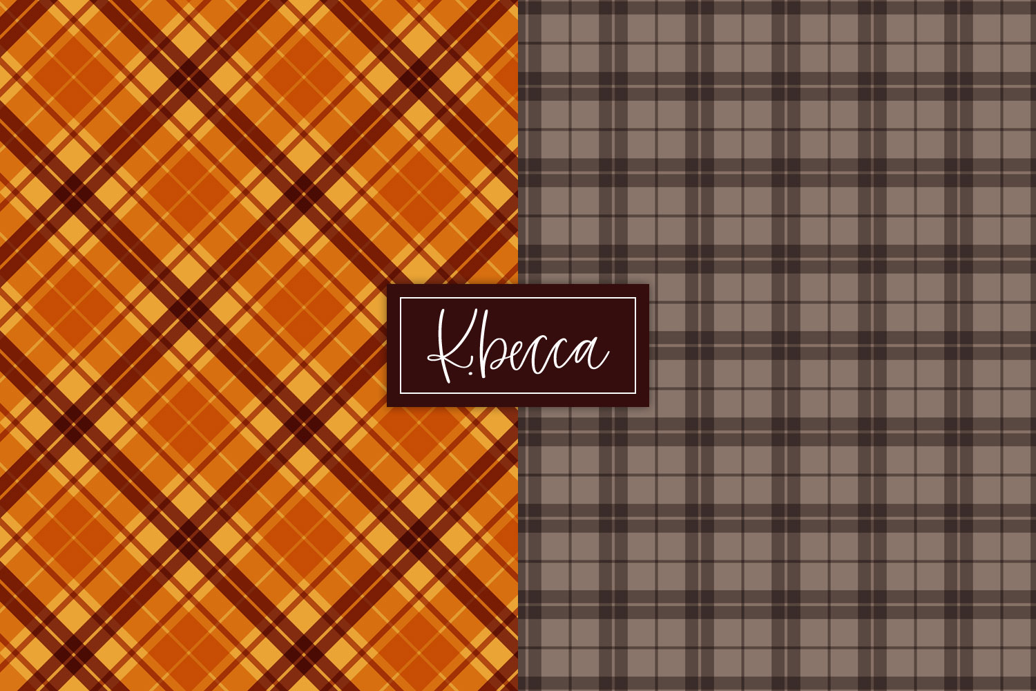 Fall Plaid Background Patterns Seamless