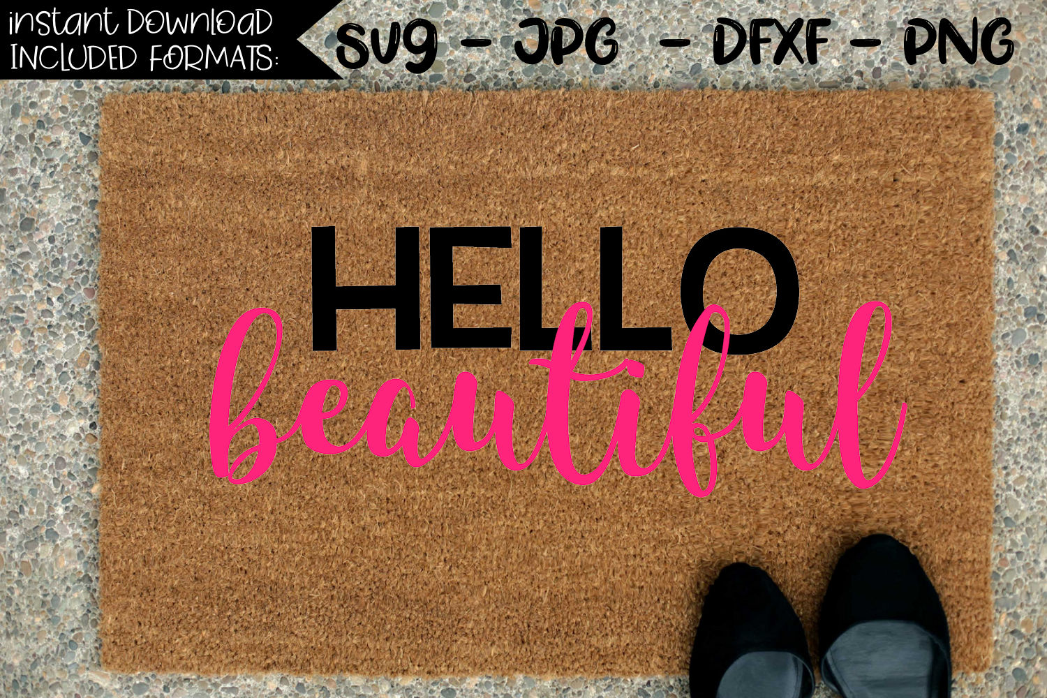 Download Hello Beautiful - A Doormat SVG