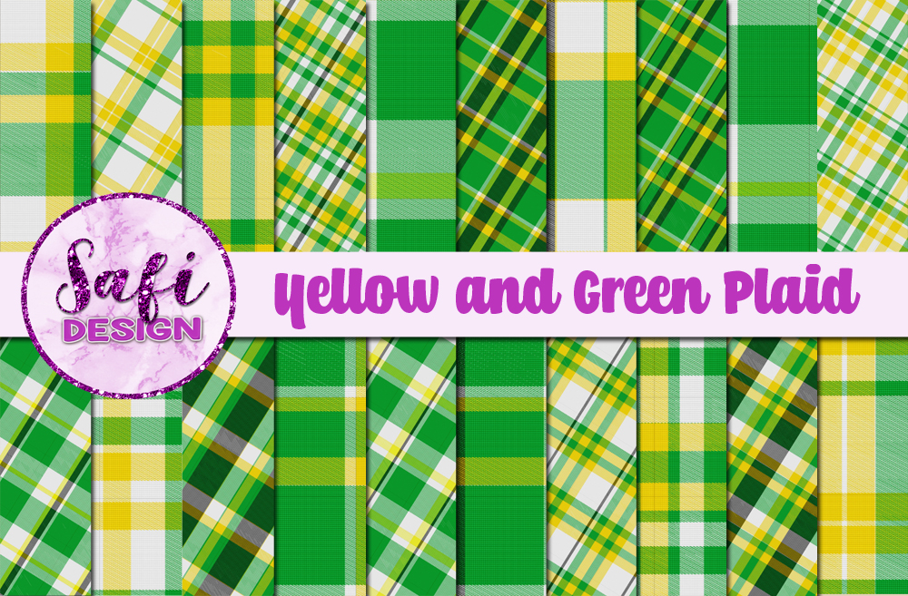 Yellow And Green Plaid Backgrounds 4715