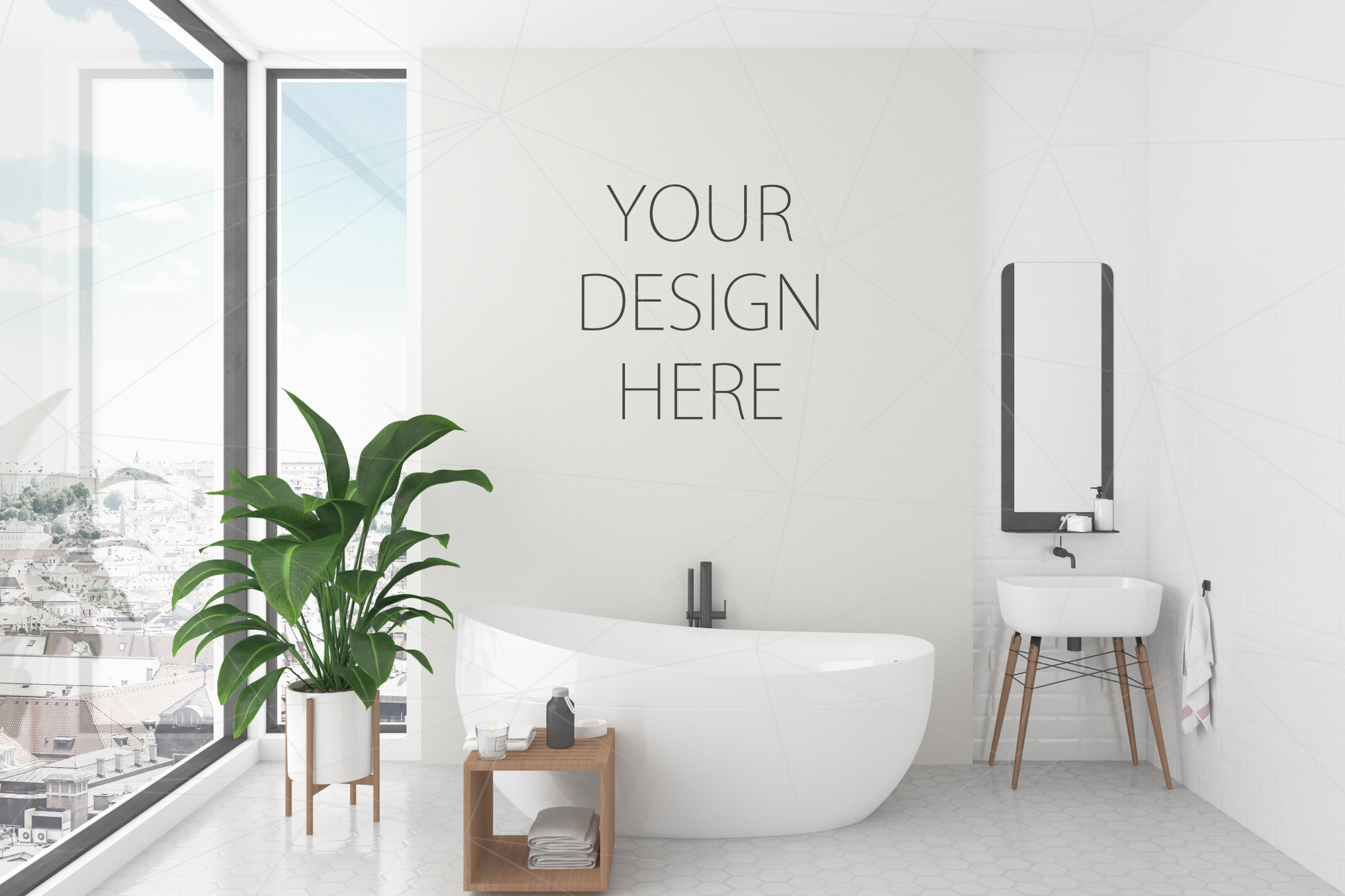 Interior mockup bundle - bathroom background (105333) | Mock Ups | Design Bundles