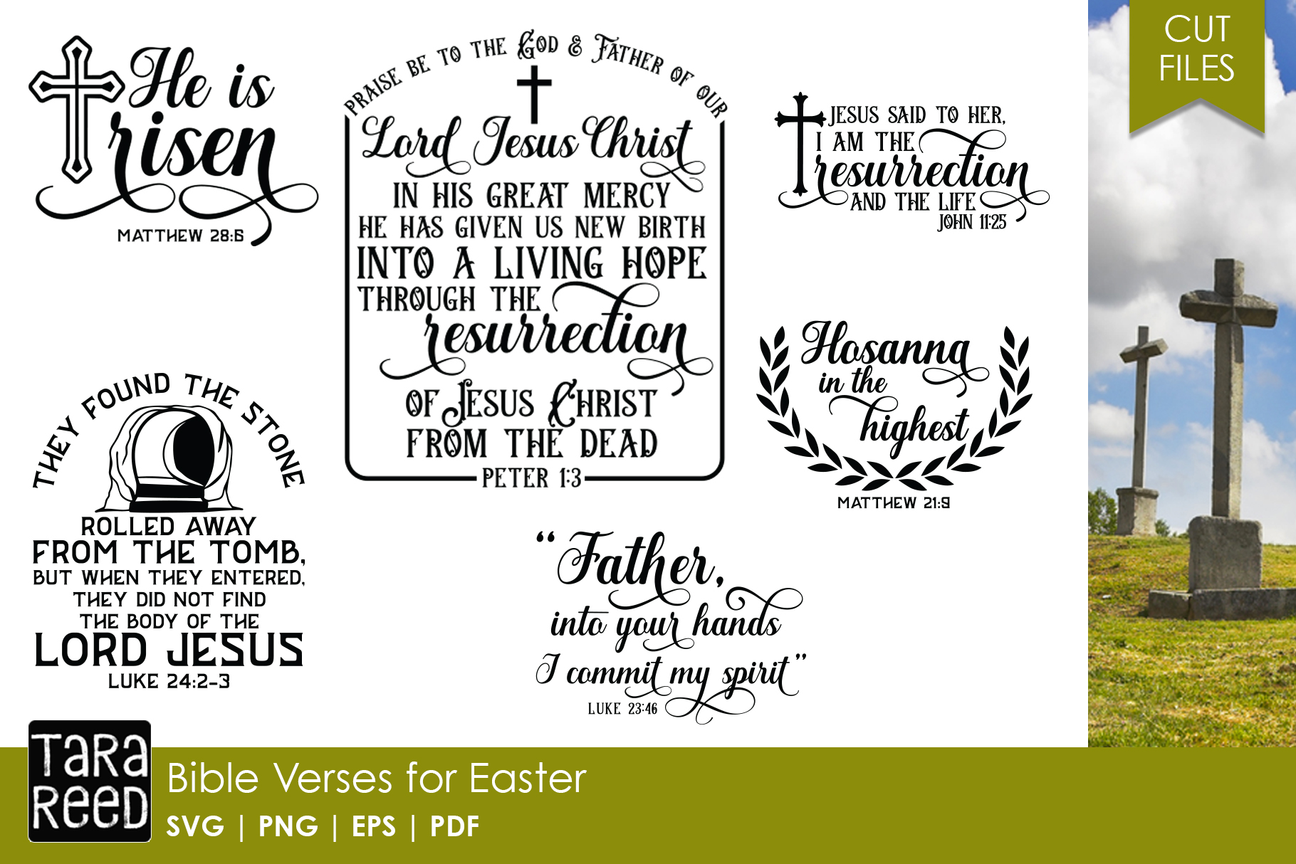 Bible verses for easter svg and cut files for crafters