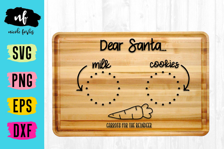 Download Santa Cookie Cutting Board SVG Bundle