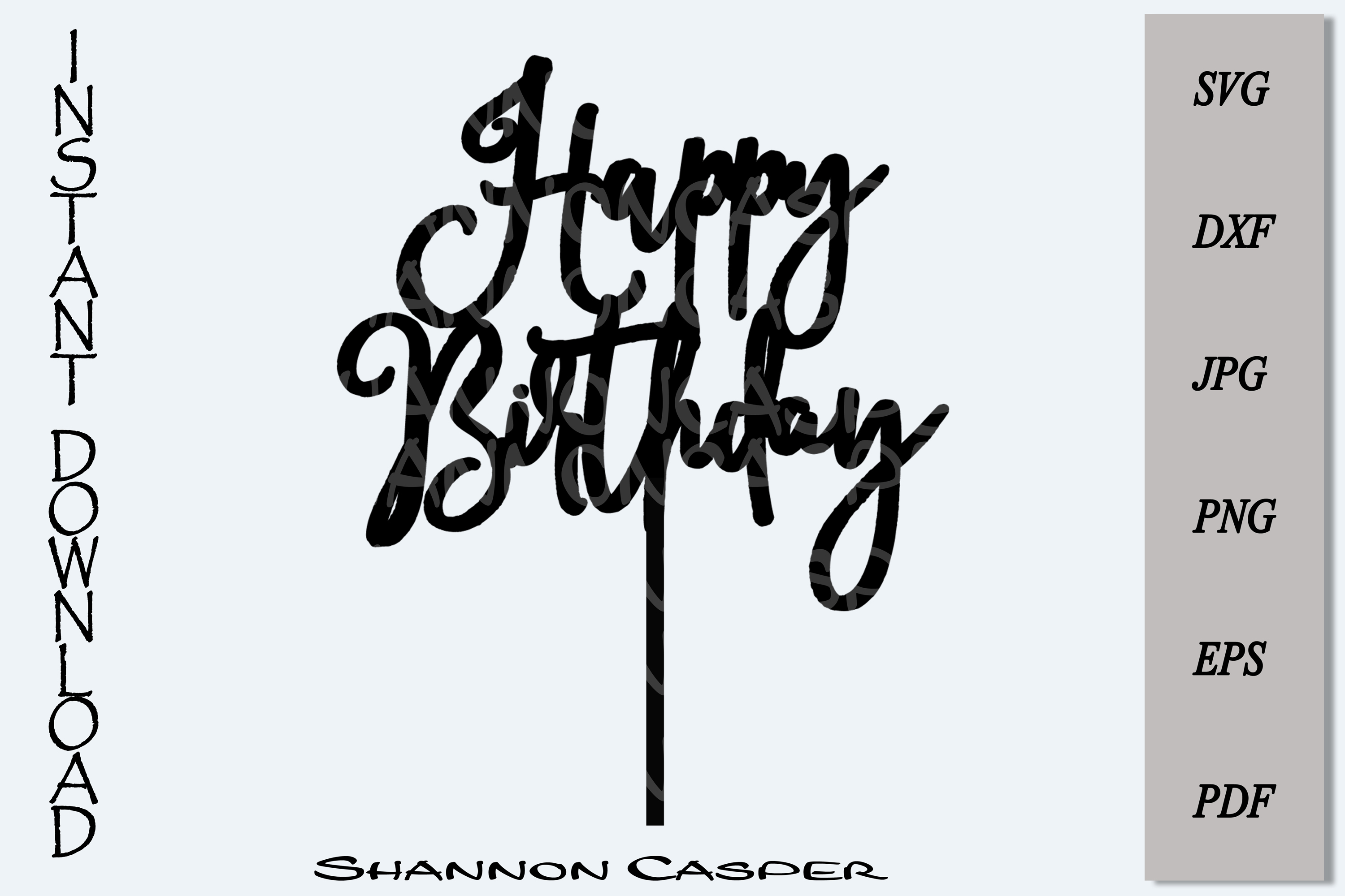 Download Happy Birthday Cake Topper SVG