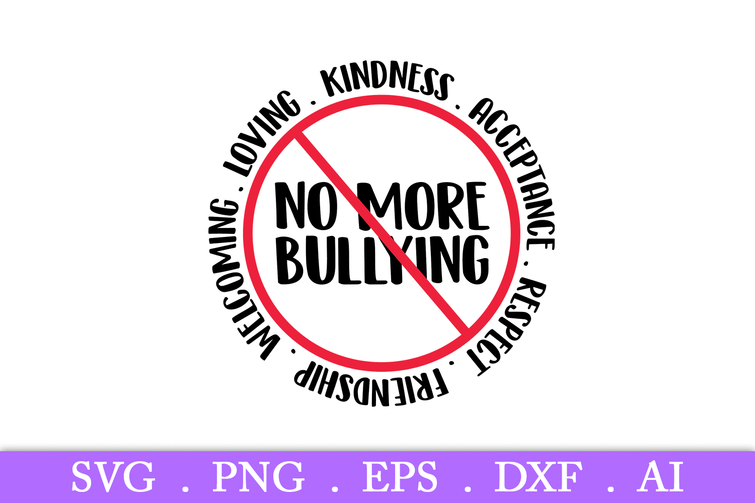 Download SALE! No more bullying svg, anti bully svg, anti bullying