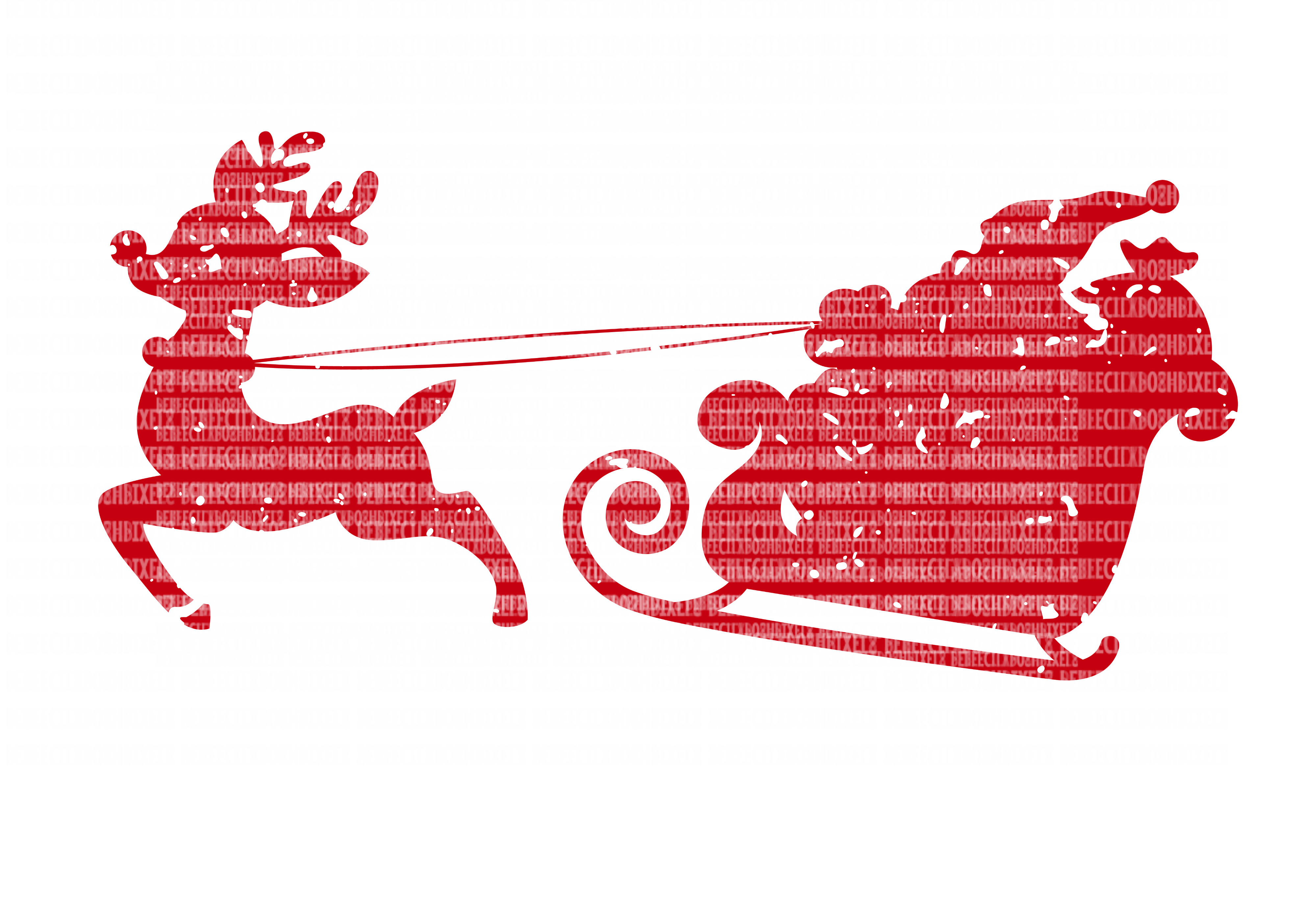 Download Distressed Santa and Sleigh SVG Files Cut Files Heat Transfer Vinyl Scrapbooking Stencil EPS DXF ...