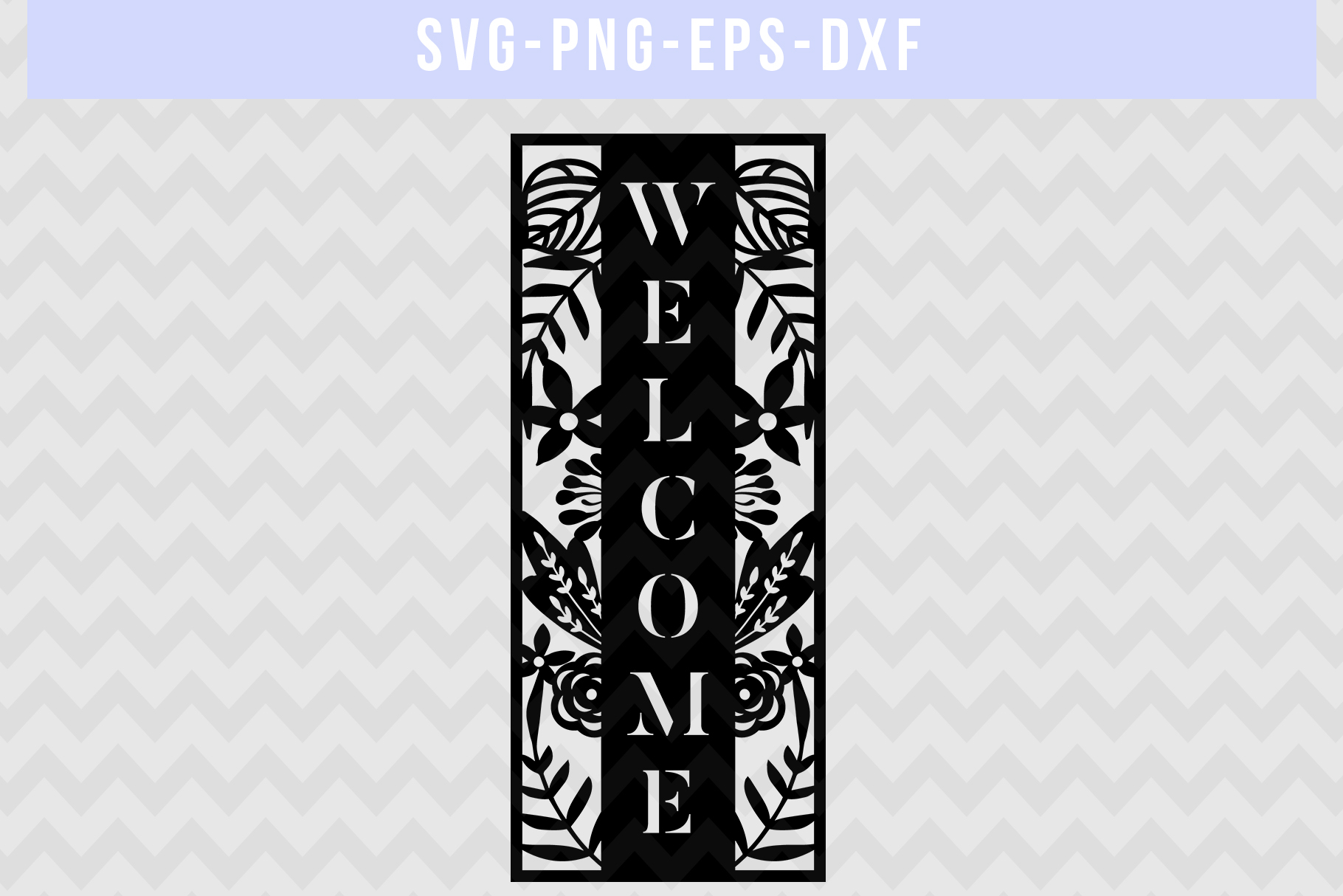 Download Welcome SVG Cut File, Door Hanger, Welcome Sign, DXF EPS PNG (138654) | Paper Cutting | Design ...