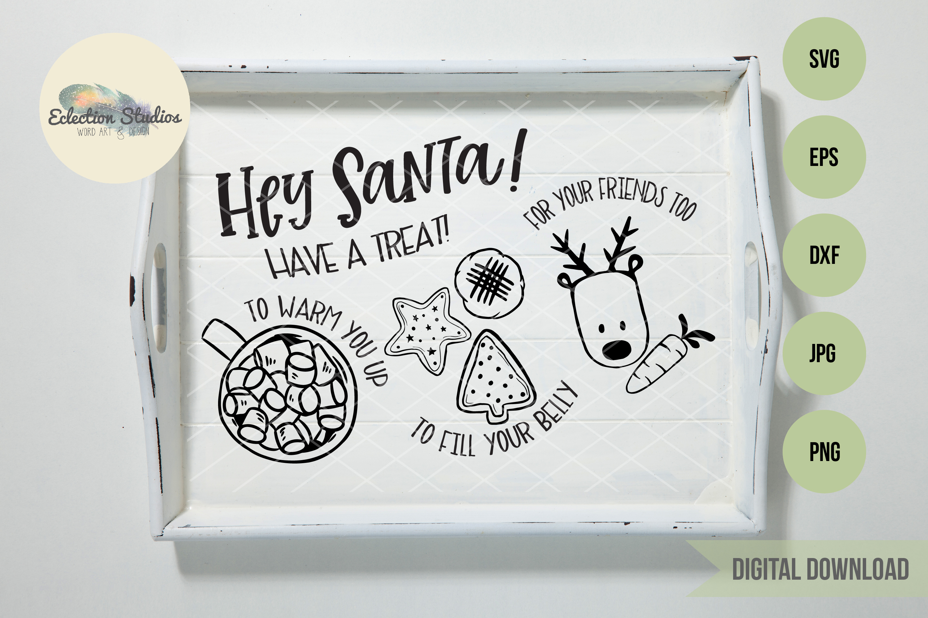 Download Hey Santa Cookies for Santa Tray SVG (380286) | Cut Files ...