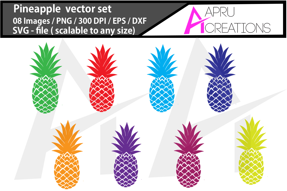 Download pineapple SVG cut file / coloured pineapple cut file / pineapple silhouette vector