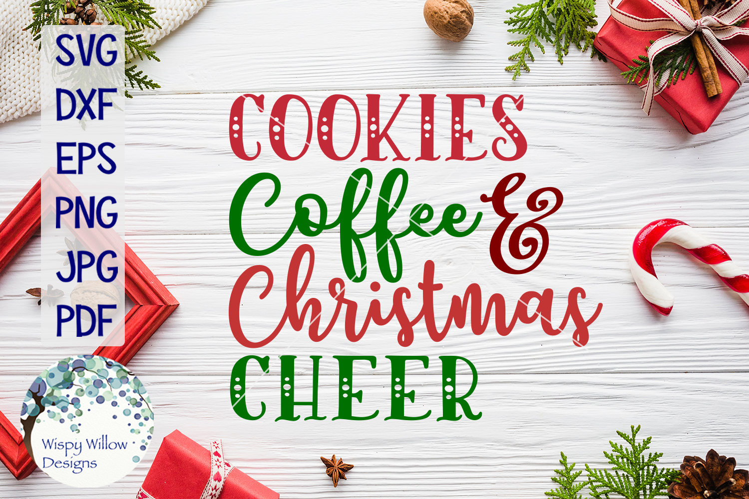 Download Cookies Coffee and Christmas Cheer SVG Cut File (157988 ...